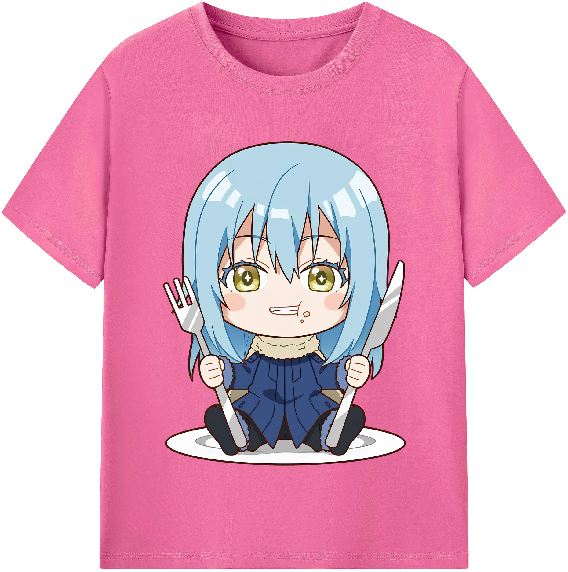 （画像用） 転スラ Regarding Reincarnated to Slime レディースカジュアルプリントTシャツ（綿100％）